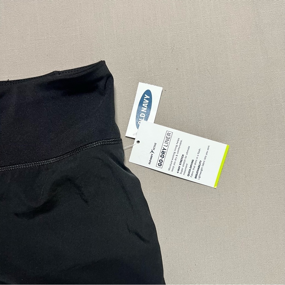 Old Navy Active Go Dry Liner Black Shorts Women Medium Running Shorts - Picture 3 of 9